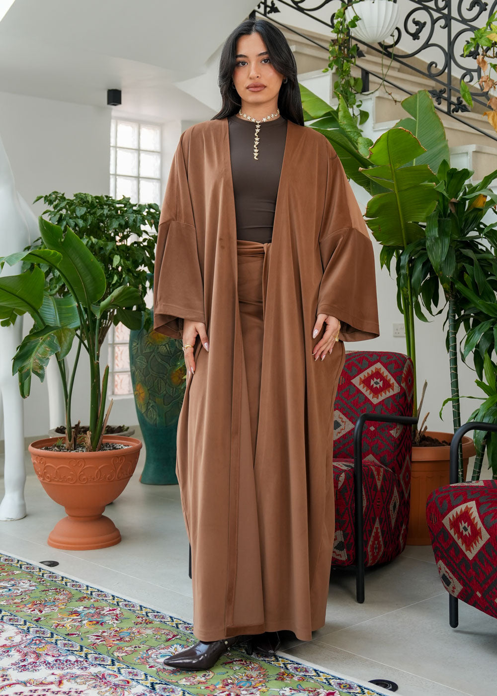 8087 Multi-Color Daraa Bisht Set For Women