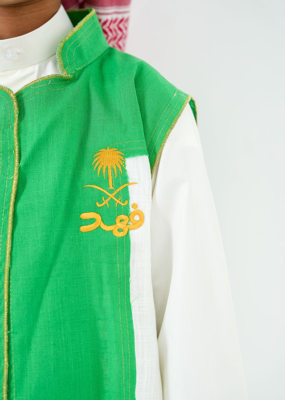7349 Saudi Green & White National Day Dagla For Boy SND-23