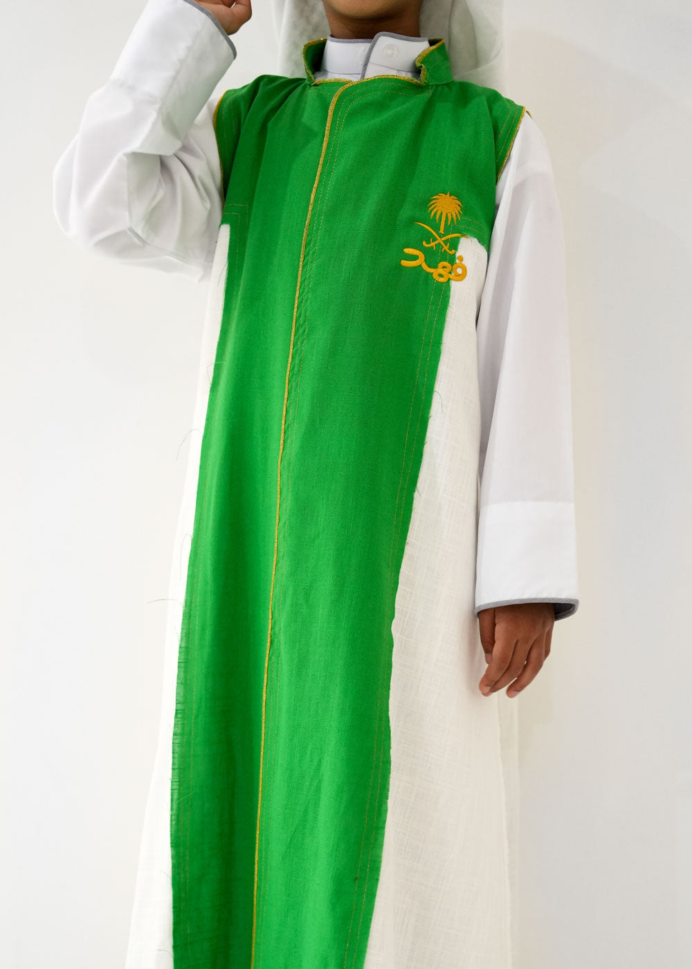 7349 Saudi Green & White National Day Dagla For Boy SND-23