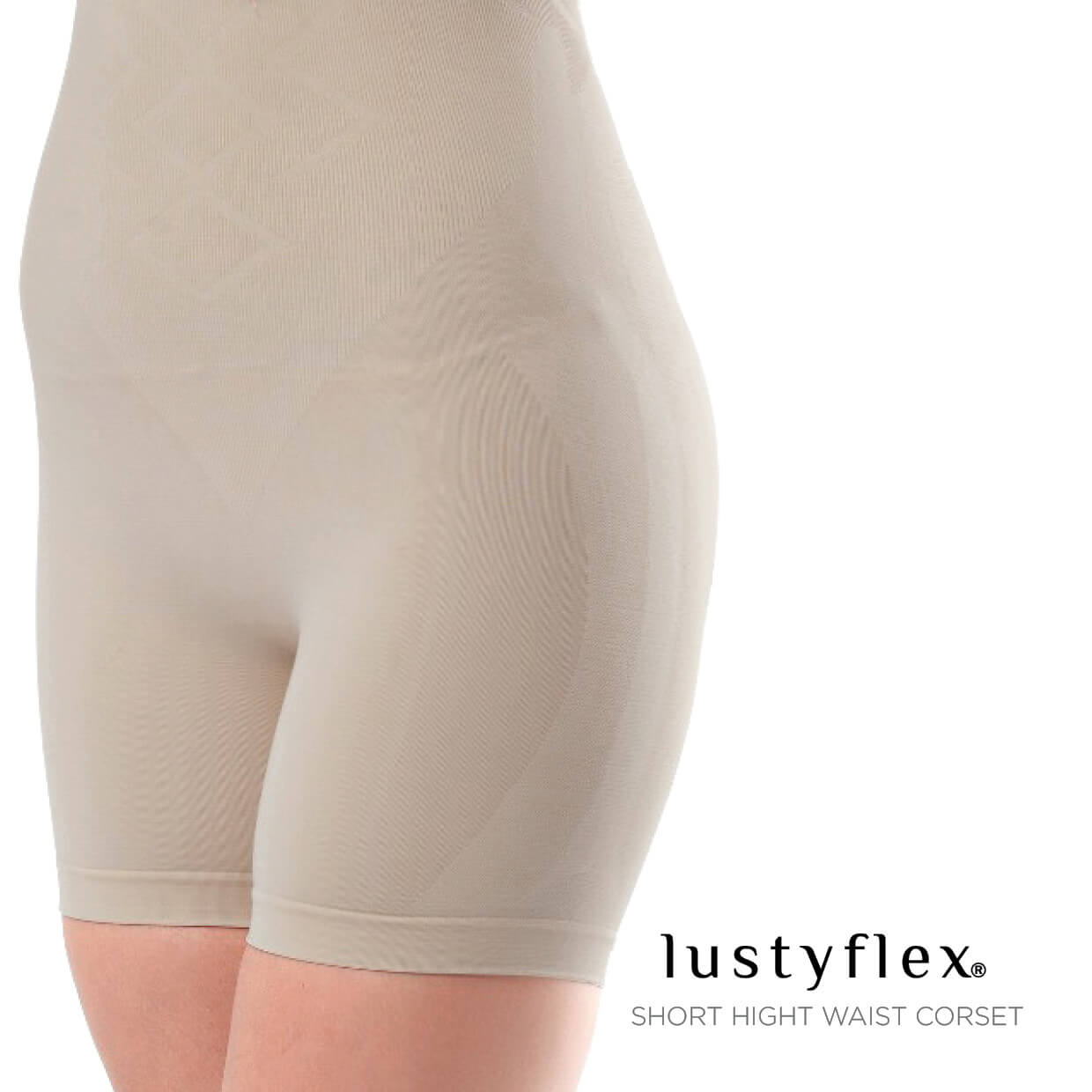 مشد Lustyflex القصير عالي الخصر لشد الجسم