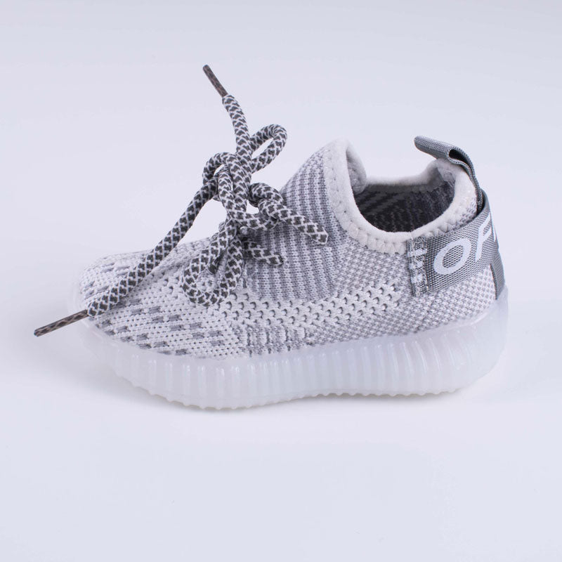 White Shoe With Lights For Babies