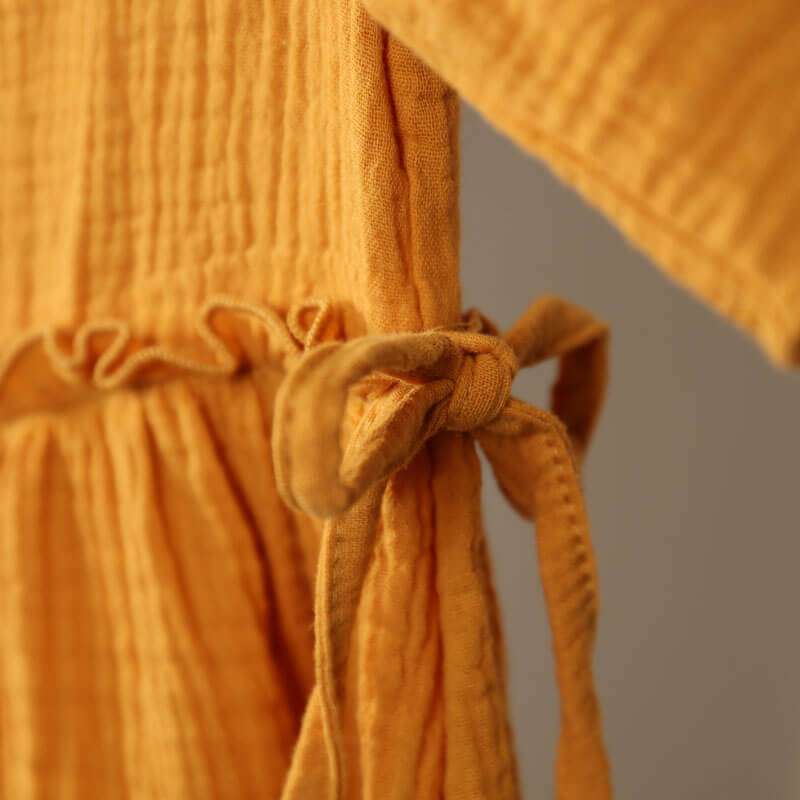 Dark Beige Summer Dress For Baby Girl