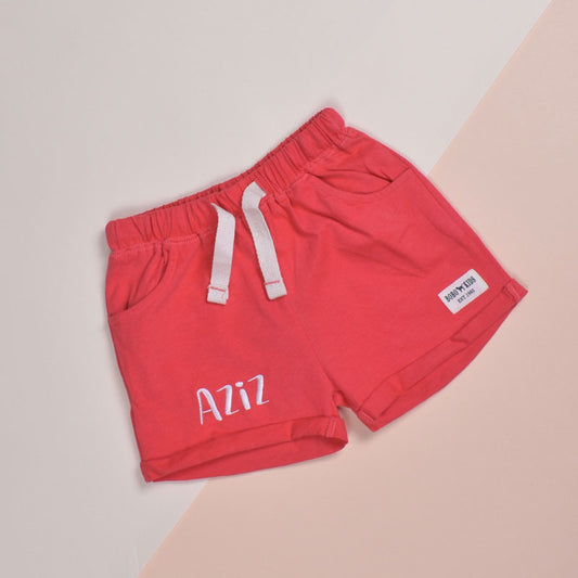 Red Shorts For Boys (With Name Embroidery Option)