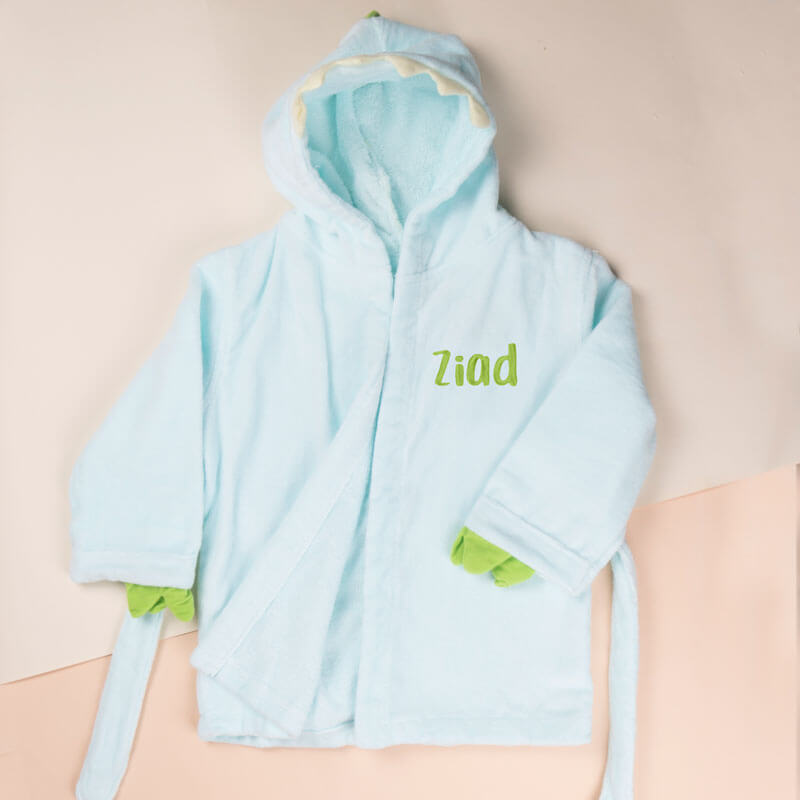 sky-blue Towel For Kids (With Name Embroidery)