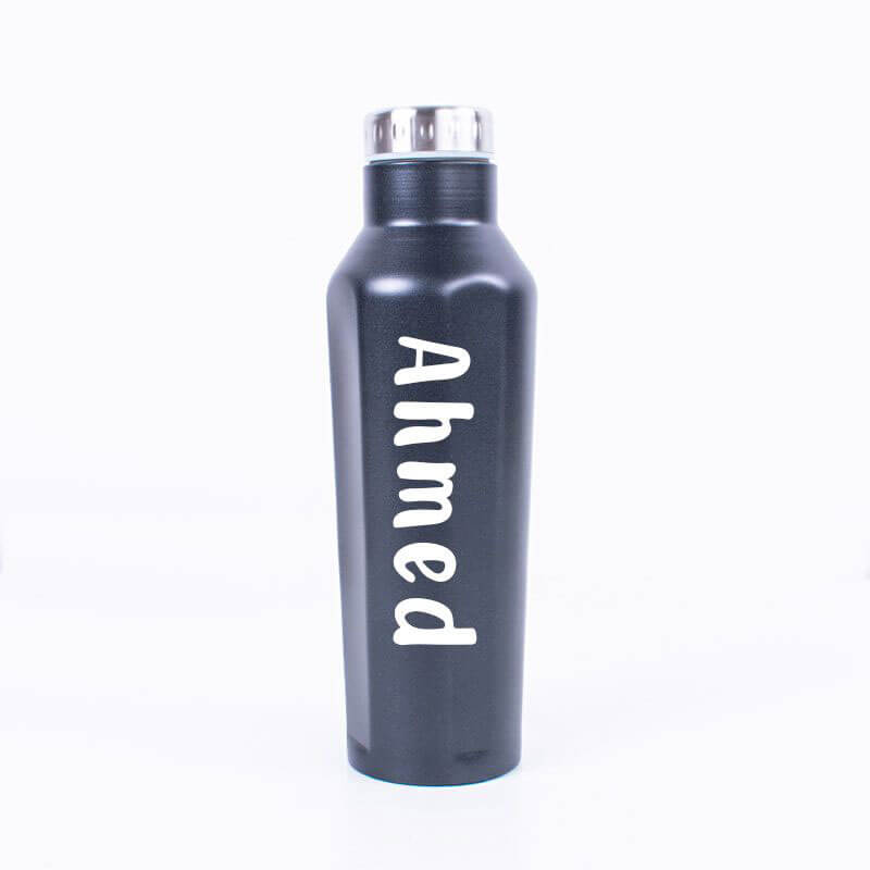 Multi Colors 500 ML Hot and Cold Beverage Conical Bottle (With Name Printing)