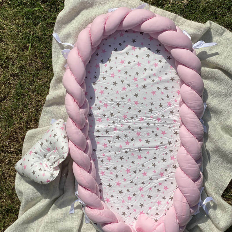 Pink Stars Baby Bed
