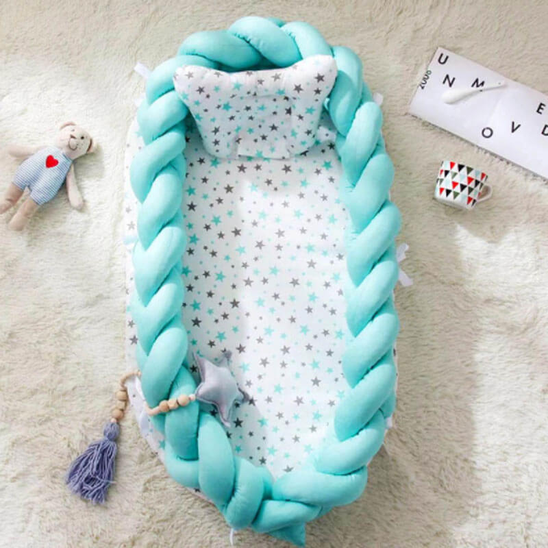 Green Stars Baby Bed