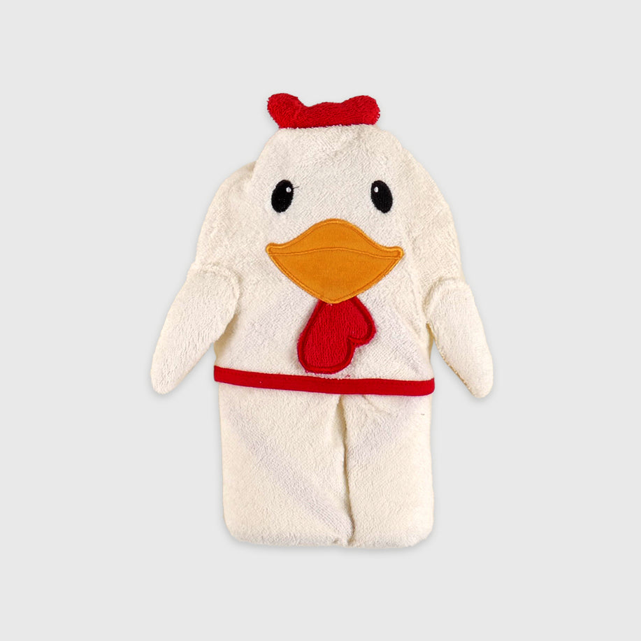 White Chicken Towel For Kids Model 95 (With Name Embroidery Option)