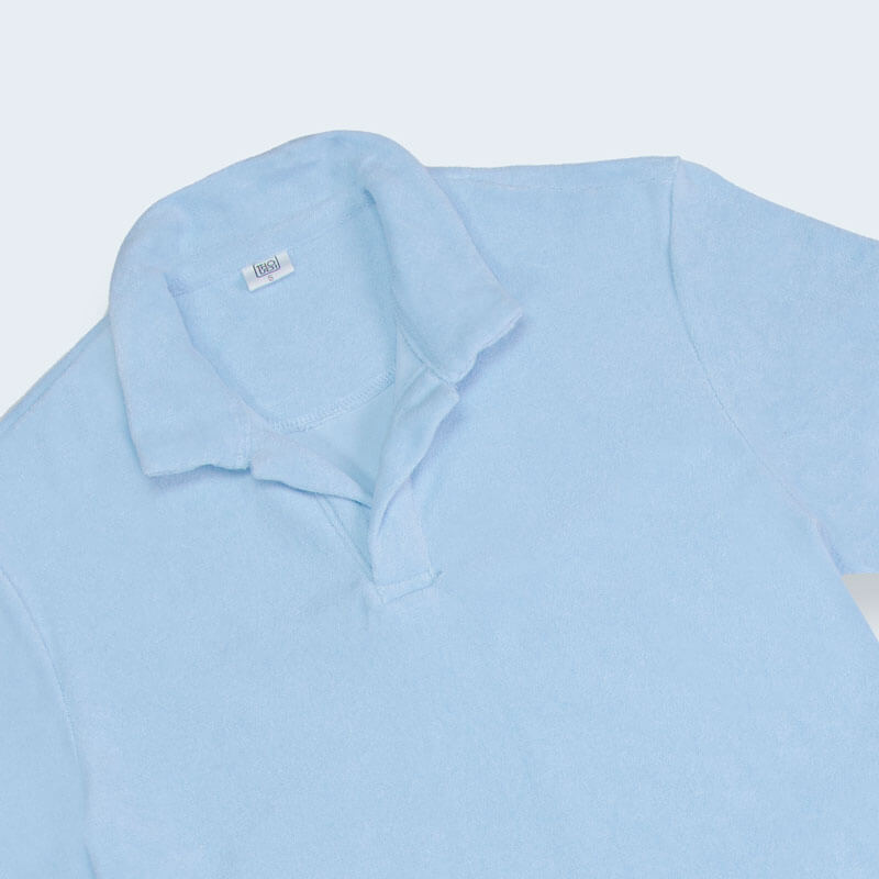 تي شيرت منشفة زرقاء للرجال