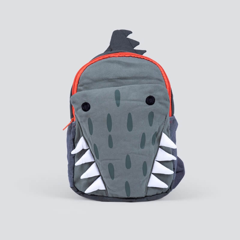 Grey Crocodile Design Backpack
