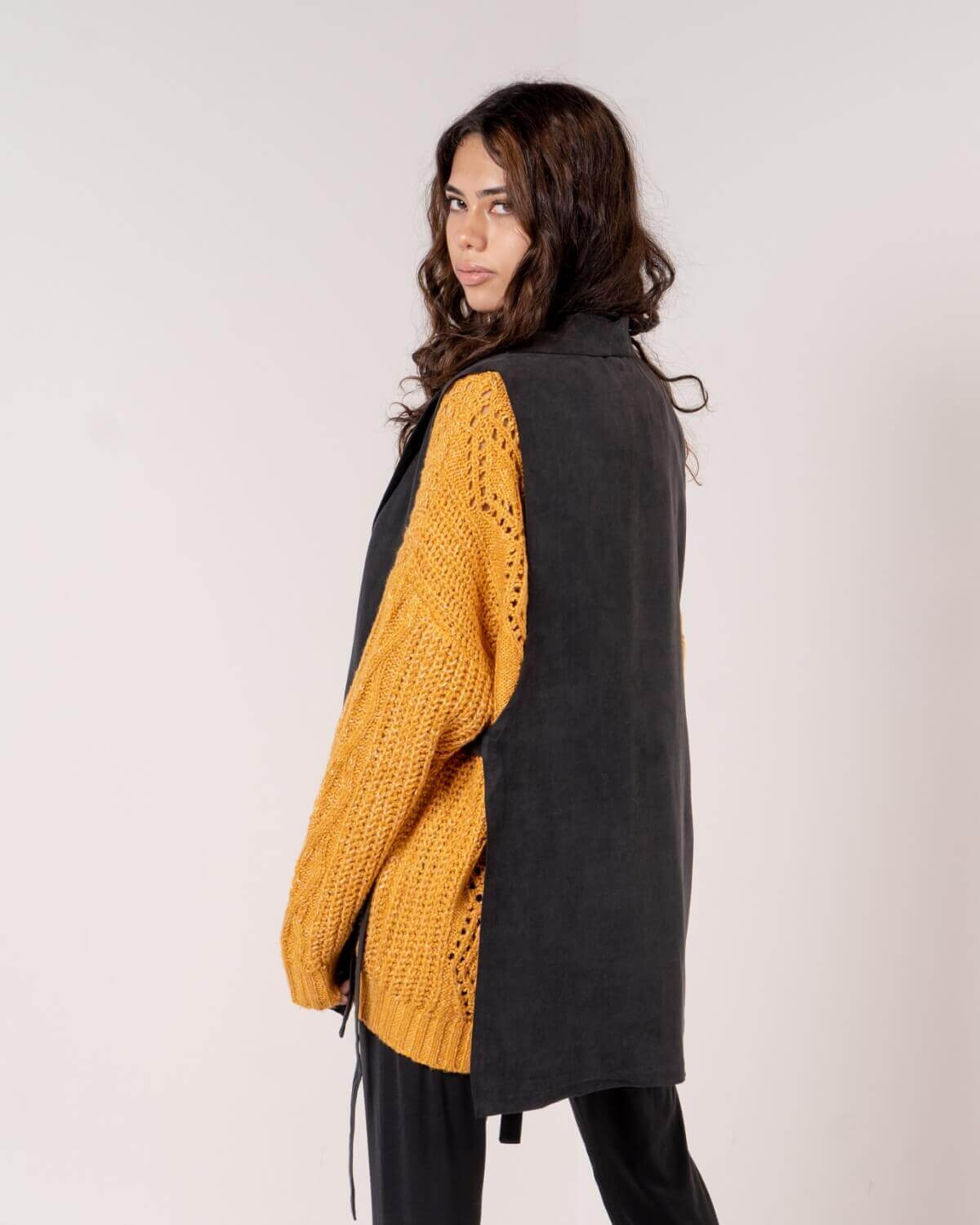 Black Gilet Vest For Women