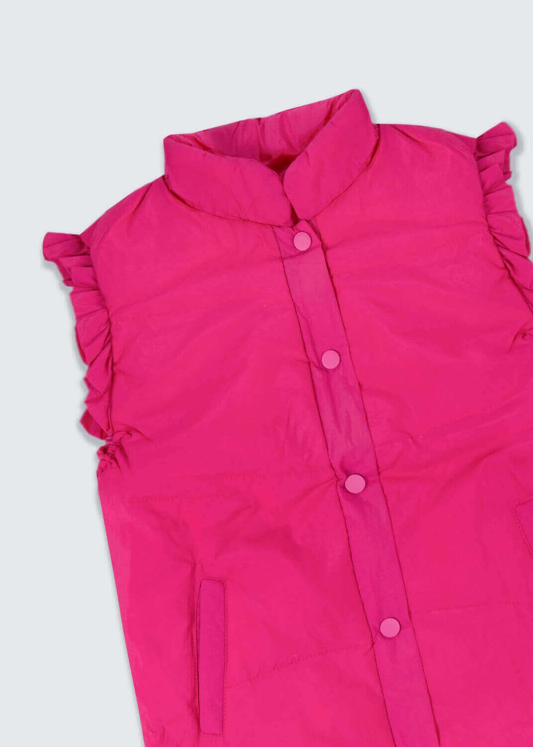 Multi-Color Drill Vest Jacket For Girls
