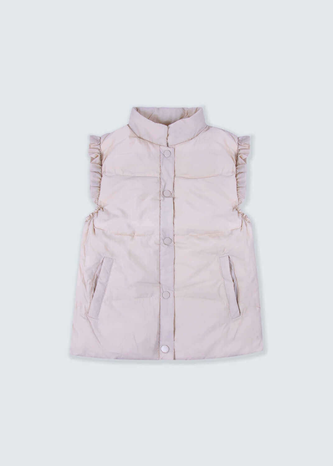 Multi-Color Drill Vest Jacket For Girls