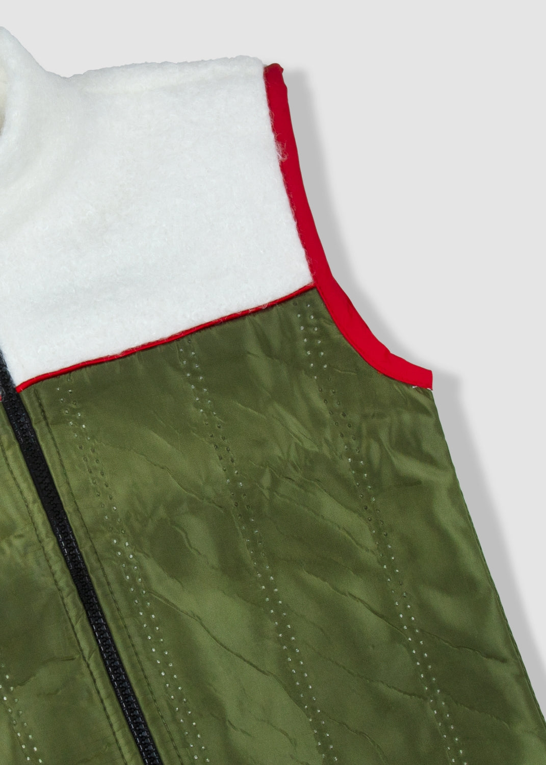 White And Green Vest For Kids - 23SS0TB377283