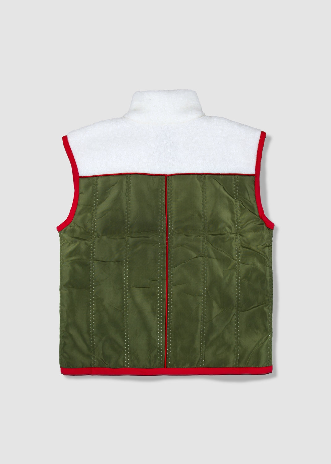 White And Green Vest For Kids - 23SS0TB377283