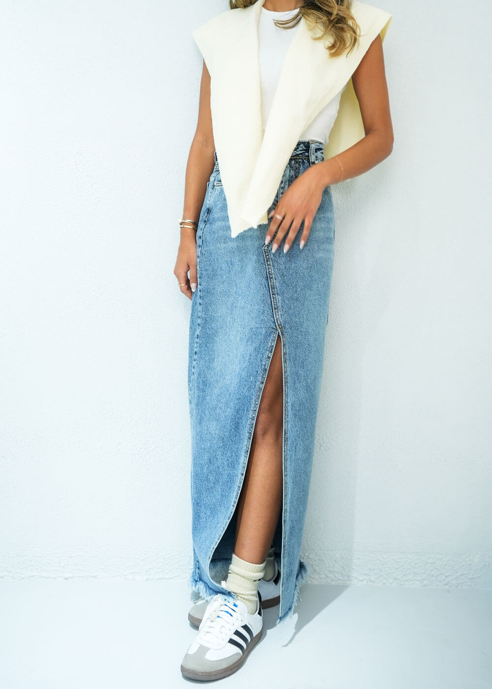 7470 Blue Skirt Jeans For Women