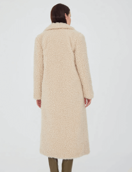 7487 Beige Fur Jacket For Women