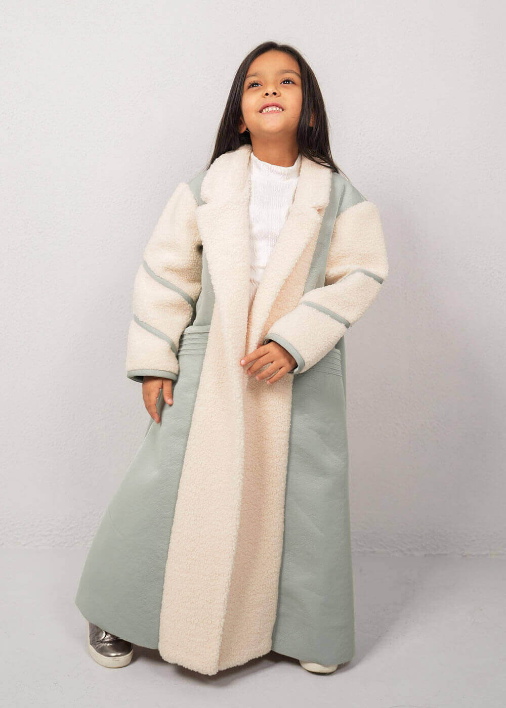 7482 light-blue Heavy Furwa With Side Pockets For Girls FW1-23
