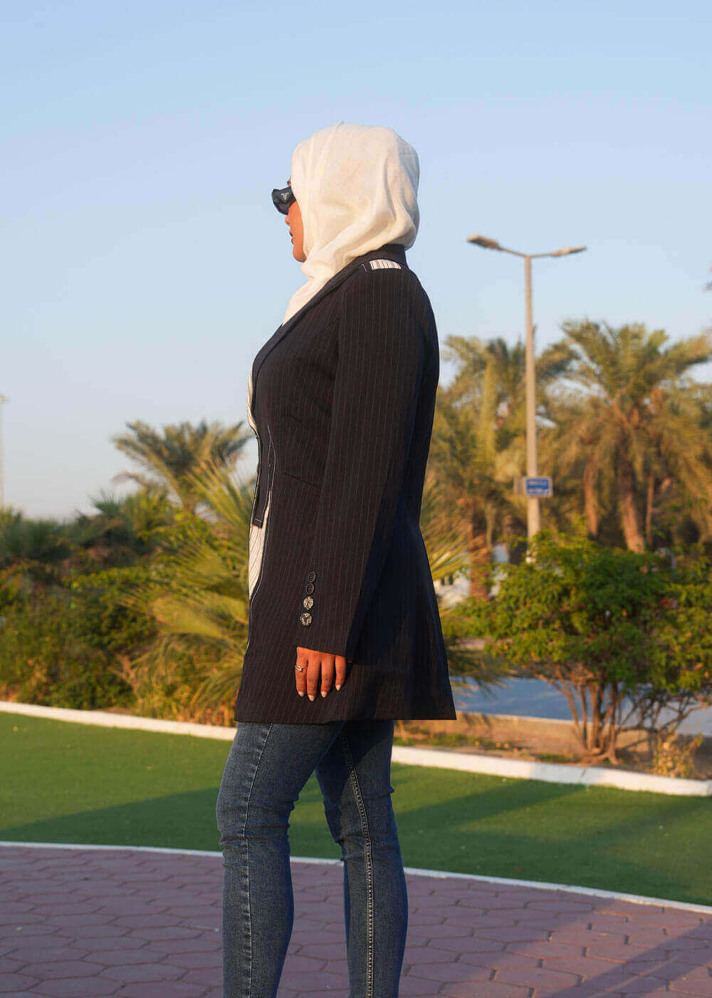 7454 بليزر أسود للنساء