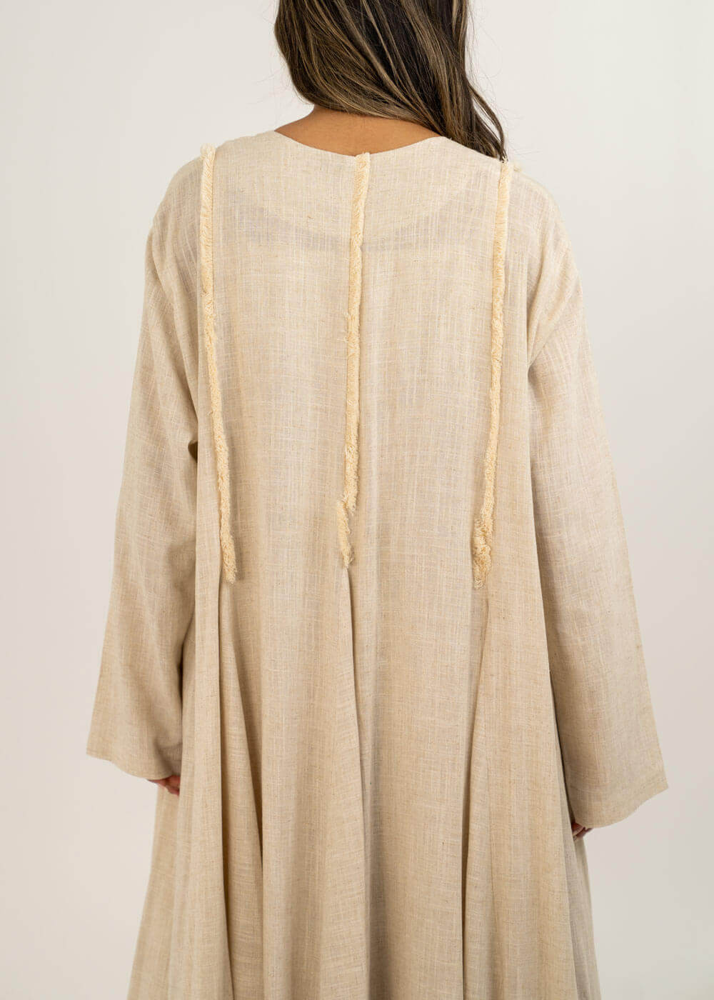 7513 طقم دراعتين بيج فاتح للنساء رام-24