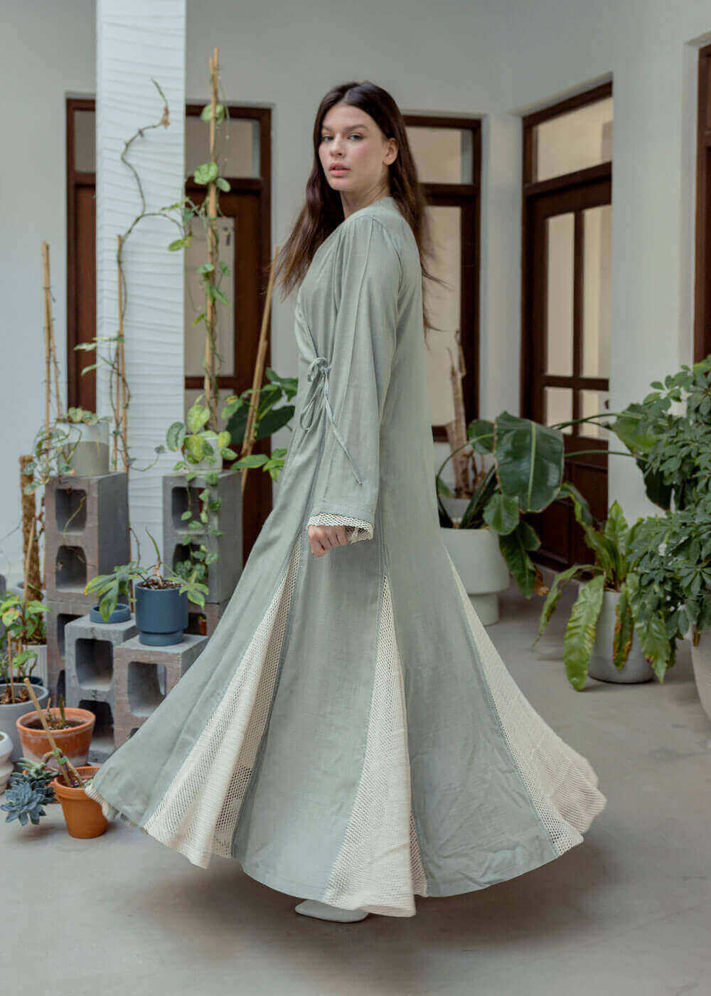 7551 Olive Bottom Cut Daraa For Women