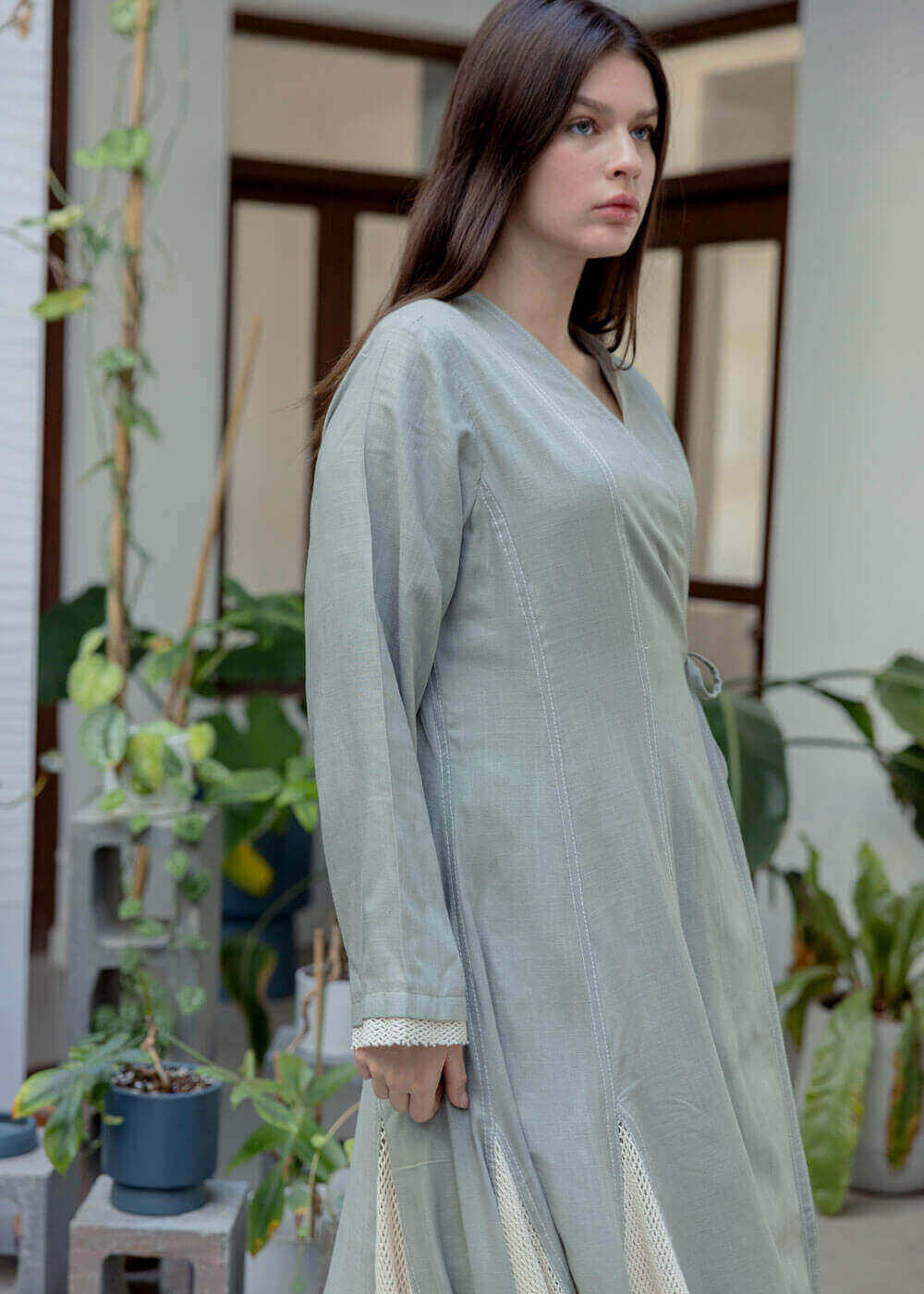 7551 Olive Bottom Cut Daraa For Women