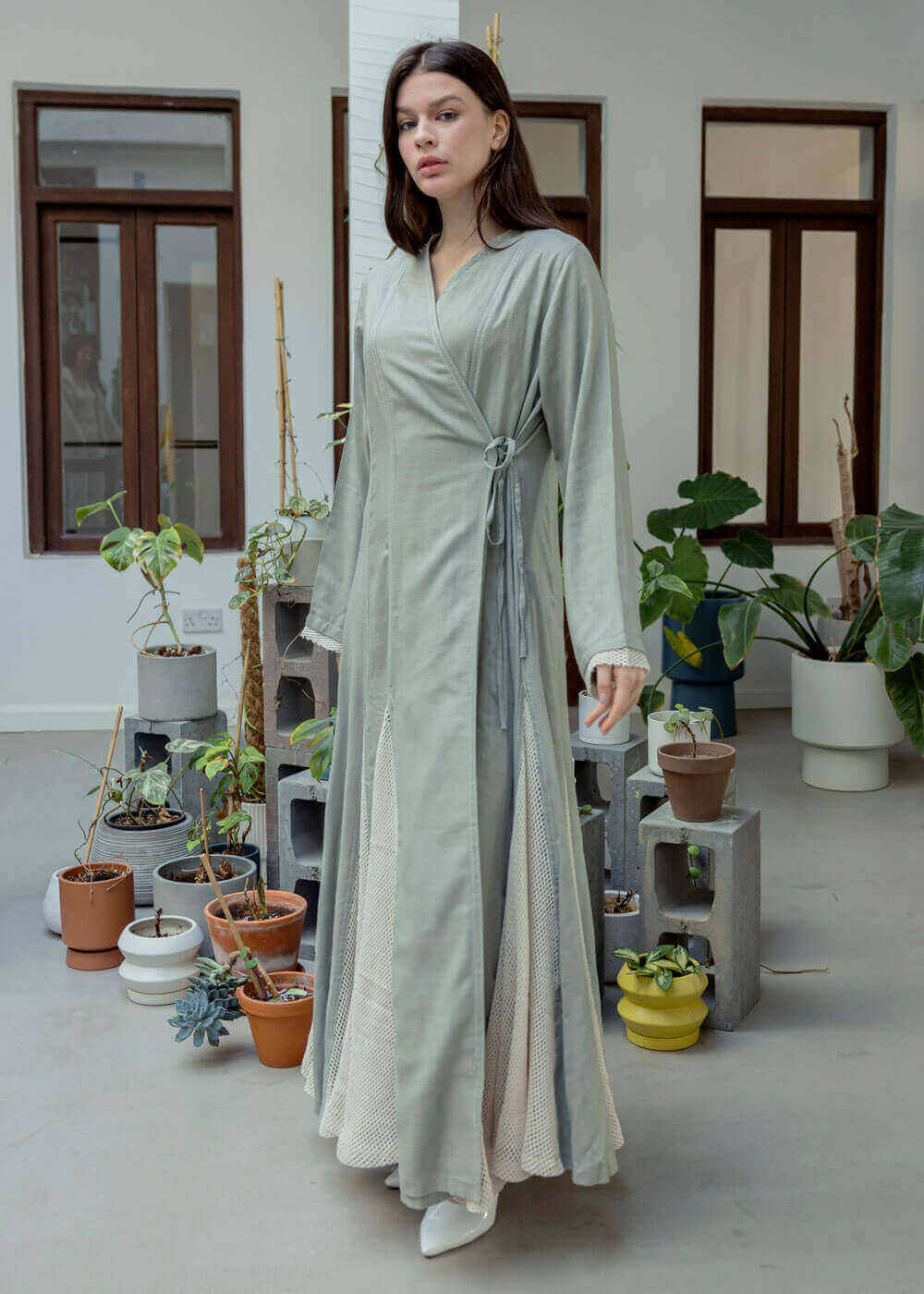 7551 Olive Bottom Cut Daraa For Women