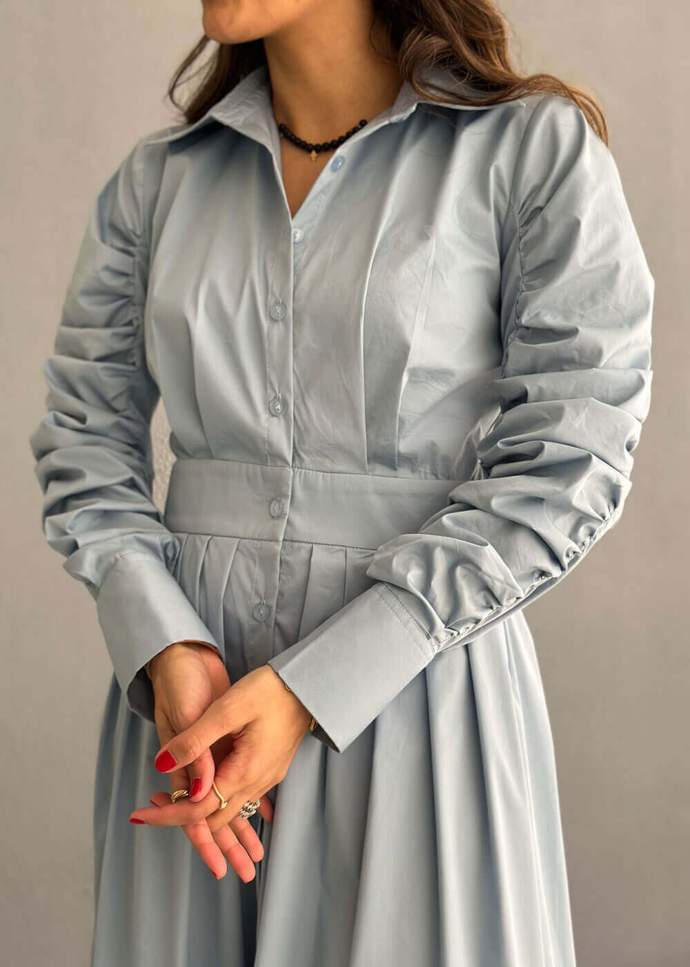 7564 Grey Long Dress For Women