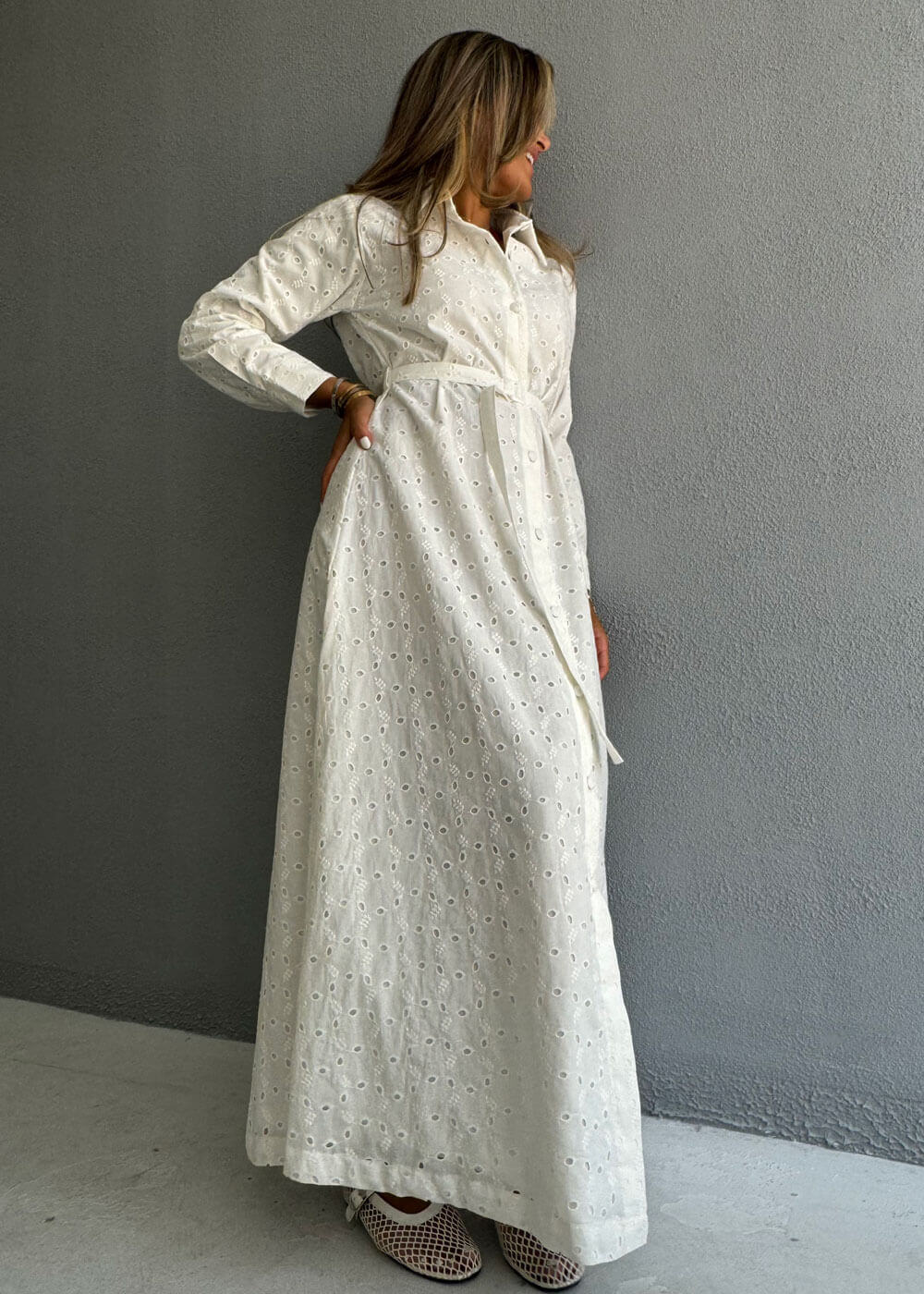 7576 White Elegant Summer Dress For Women Thoubi 7576 White Elegant Summer Dress For Women Thoubi