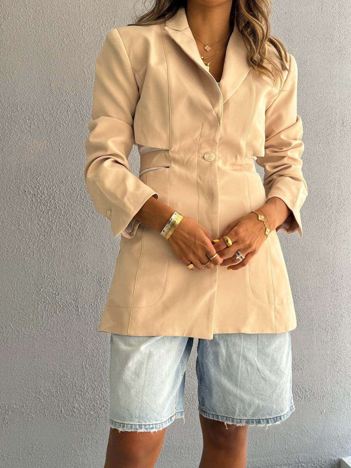 7500 Beige Blazer For Women