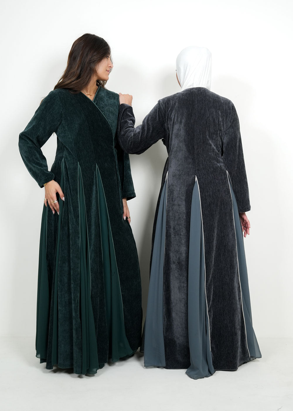 8100 Dark Grey Velvet Daraa For Women