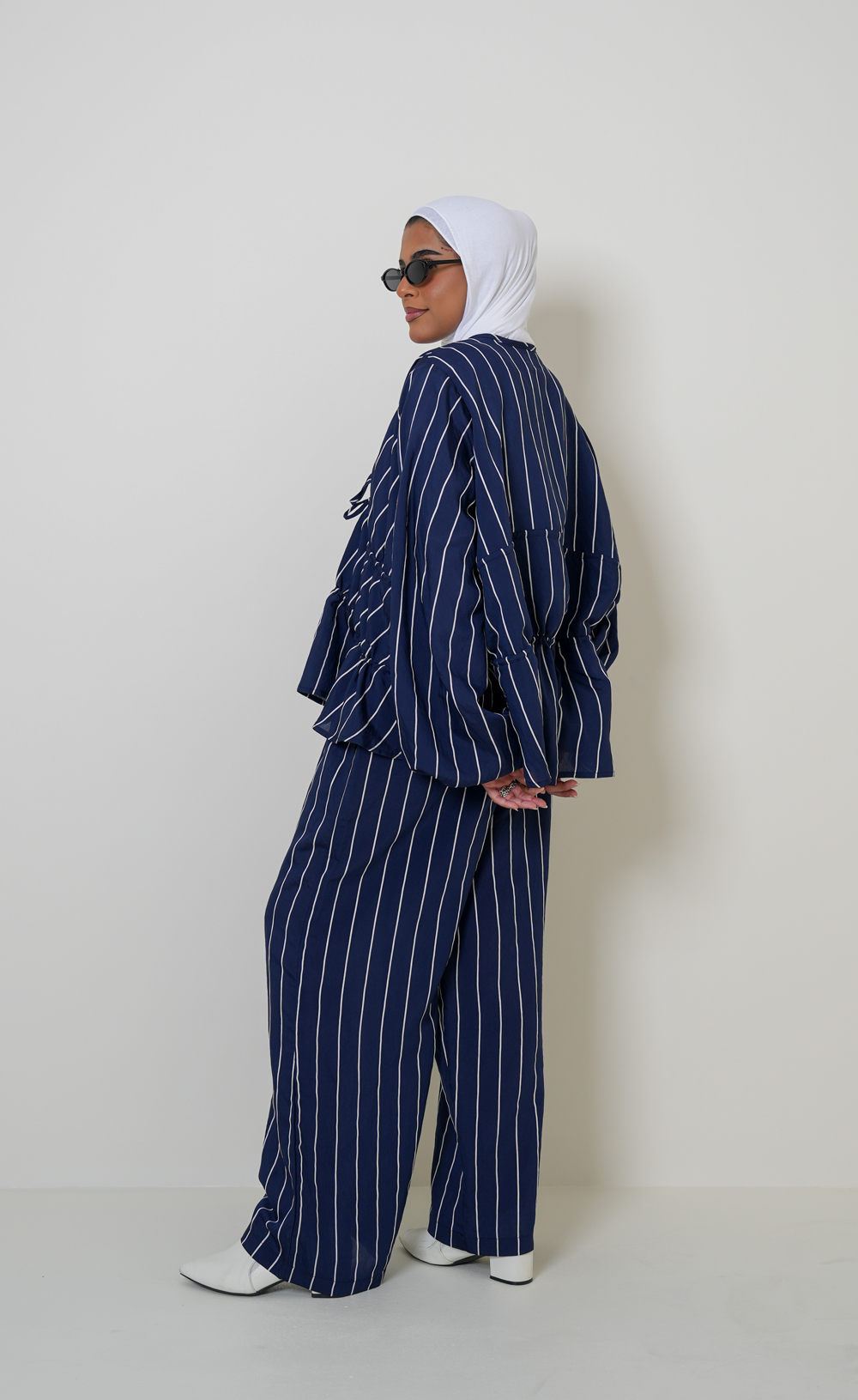 7804 Navy Stripe Summer Set For Women