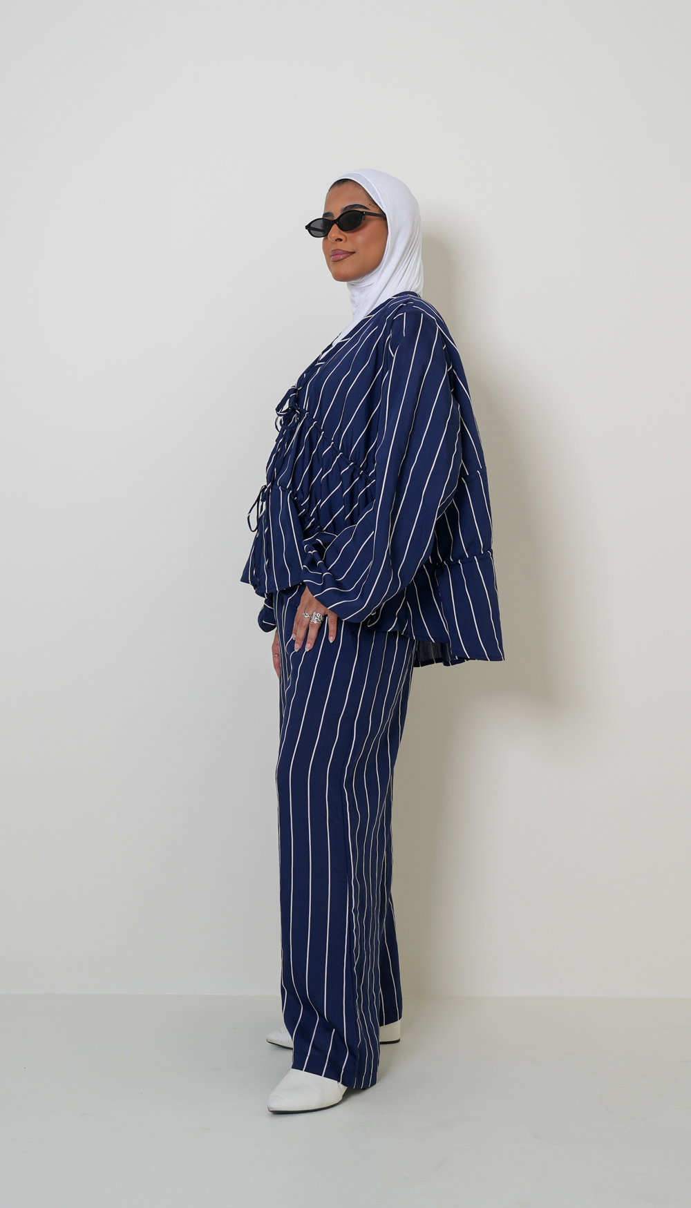 7804 Navy Stripe Summer Set For Women