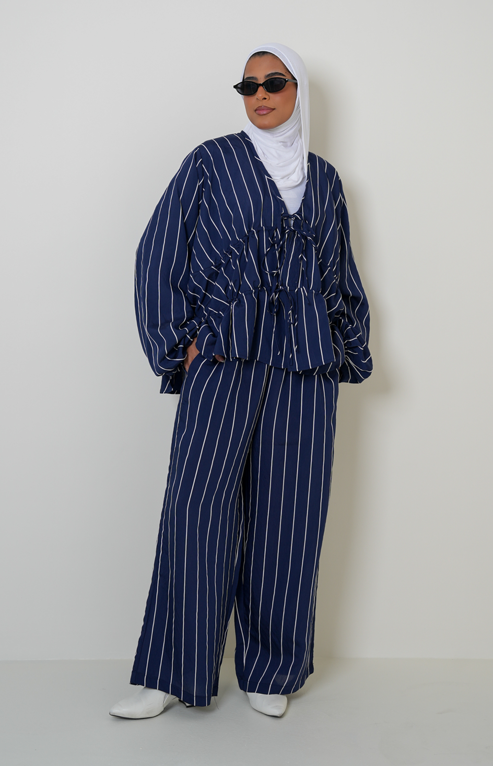 7804 Navy Stripe Summer Set For Women