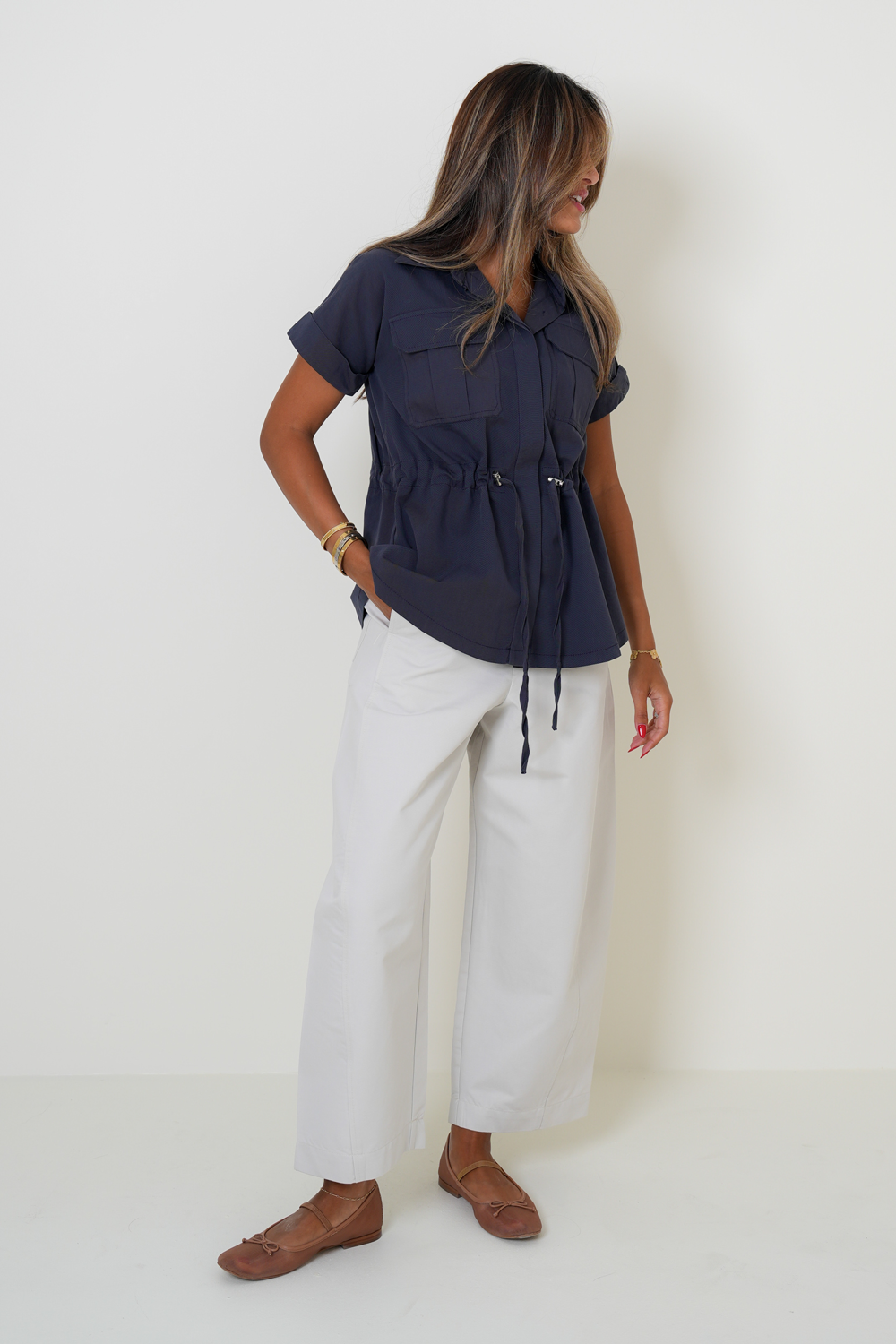 7867 Multi-Color Blouse Top For Women