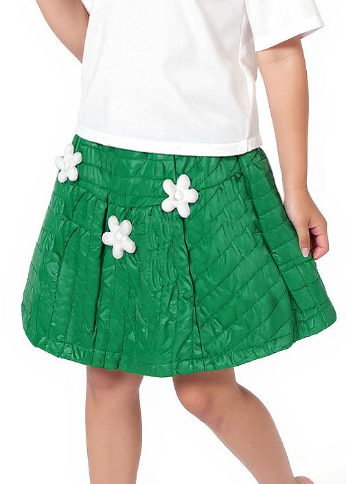 7922 Saudi Green Flower Skirt For Girls