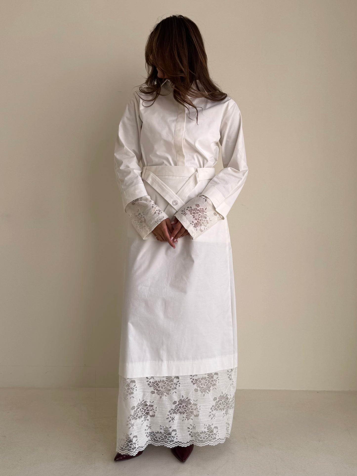 8239 Off White Dress Set For Women