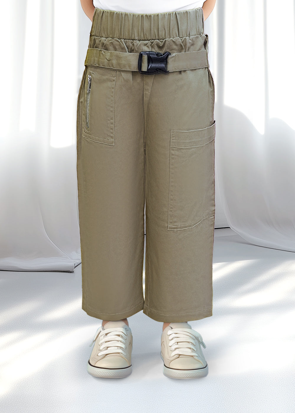 Khaki Straight Pants