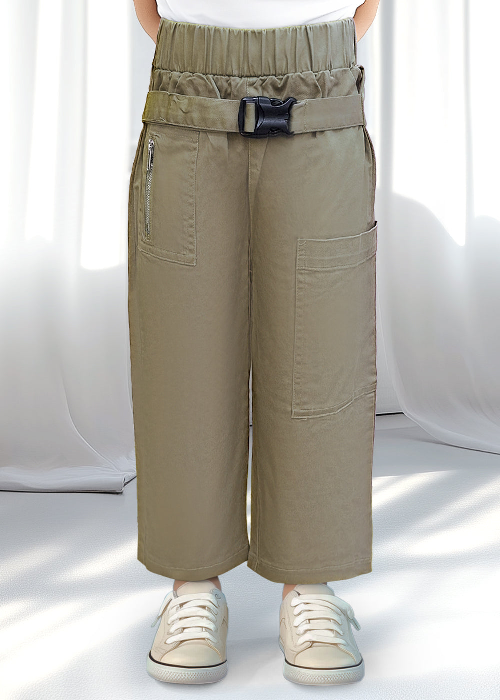 Khaki Straight Pants