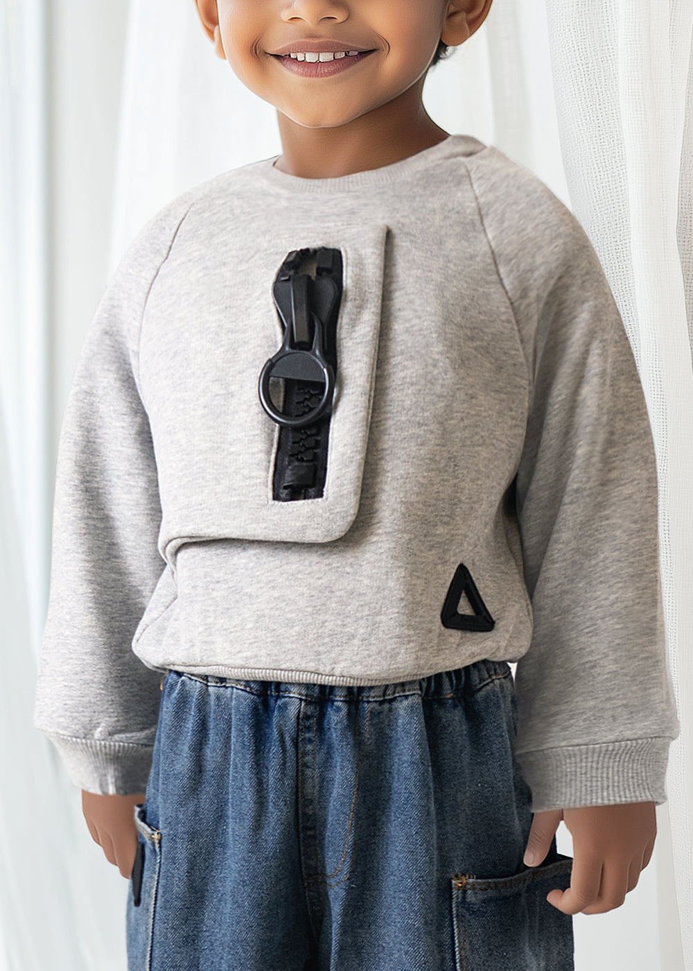 Grey Zip Sweater