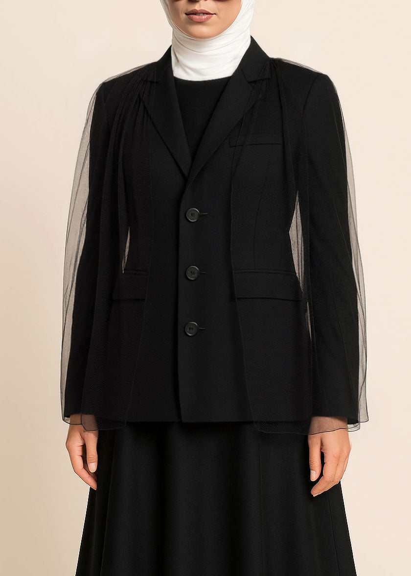 7743 Black Blazer For Women