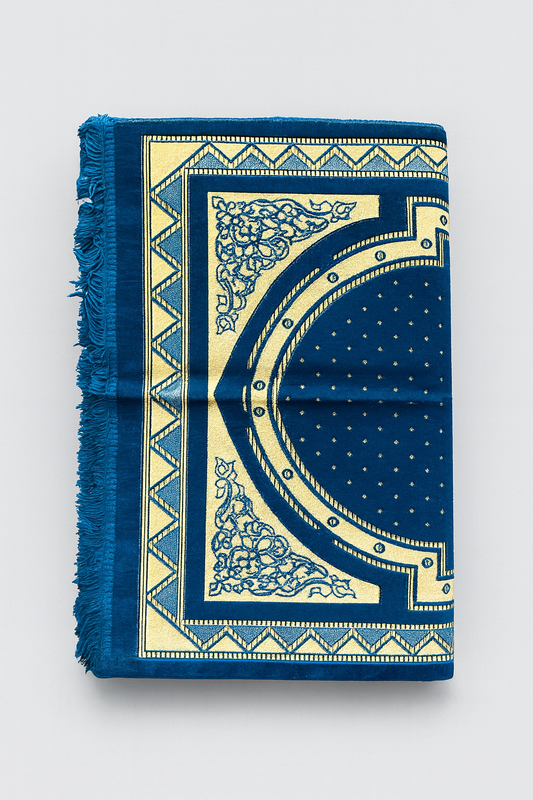 1054 Blue Prayer Mat With Sponge