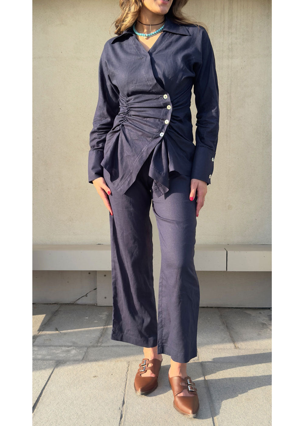 7801 Navy Blue Set For Women