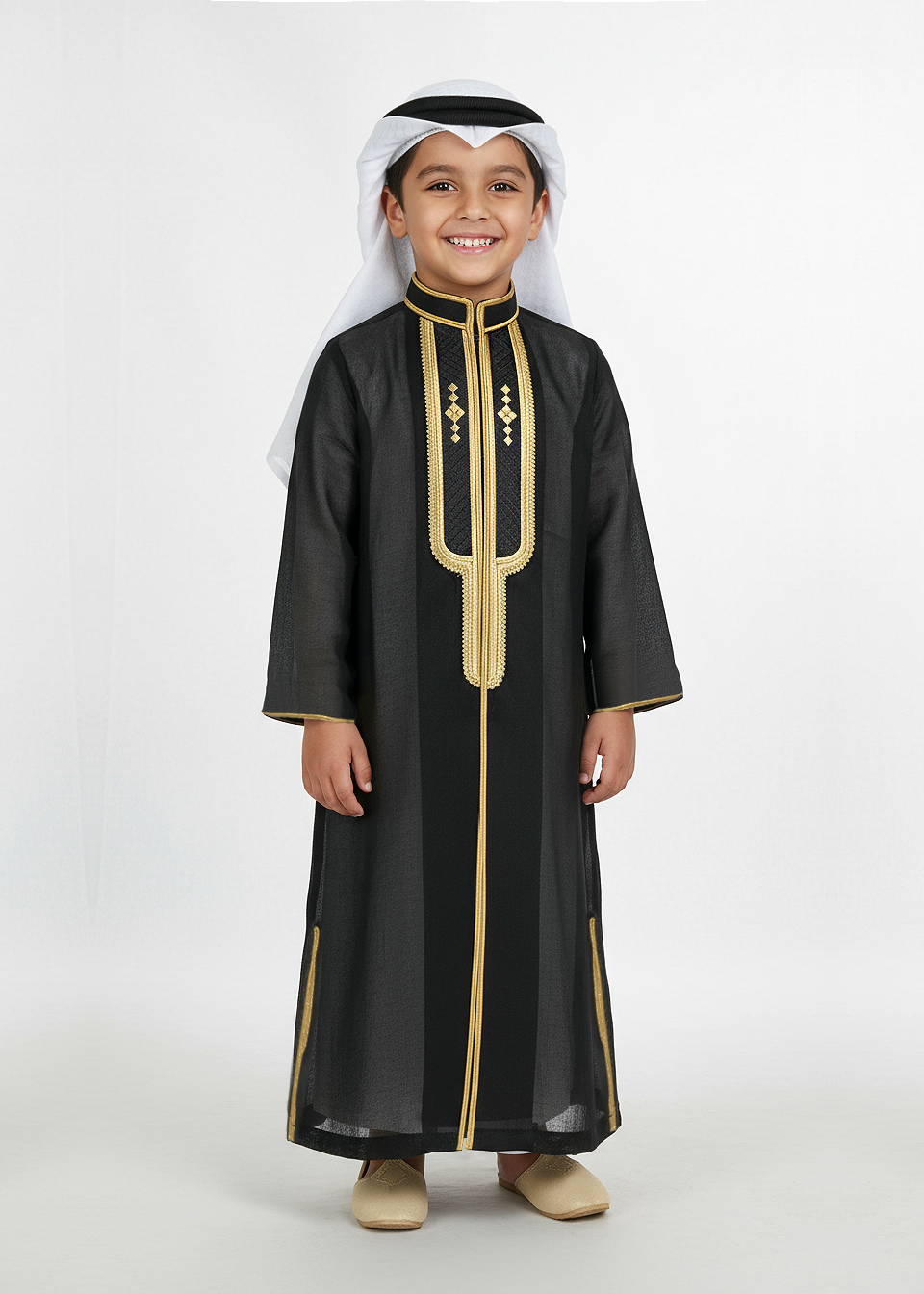 Black Dagla Malaki Al Jazeera For Boys (With Name Embroidery)