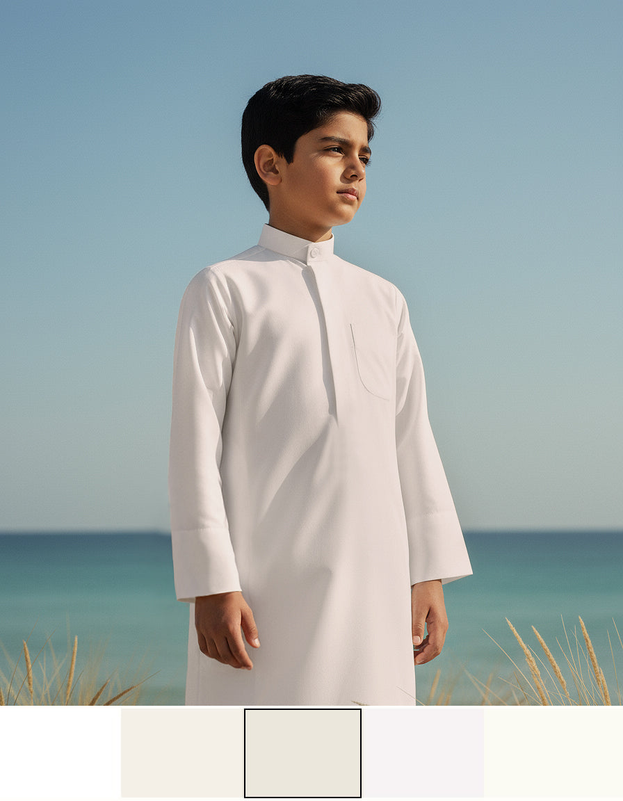 White Sugar Dishdasha Al Jazeera For Boys