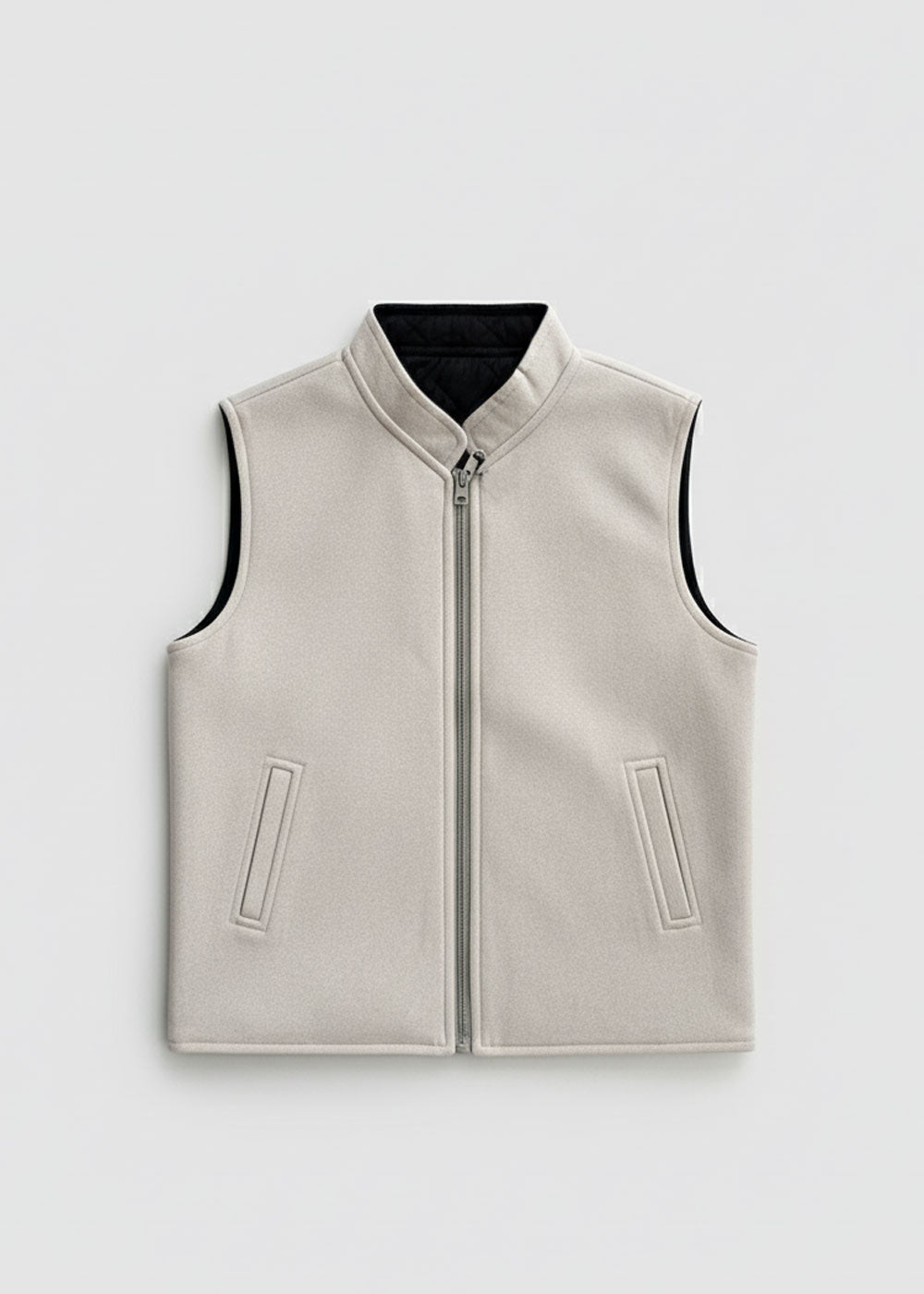 4025 Beige Winter Vest For Boys