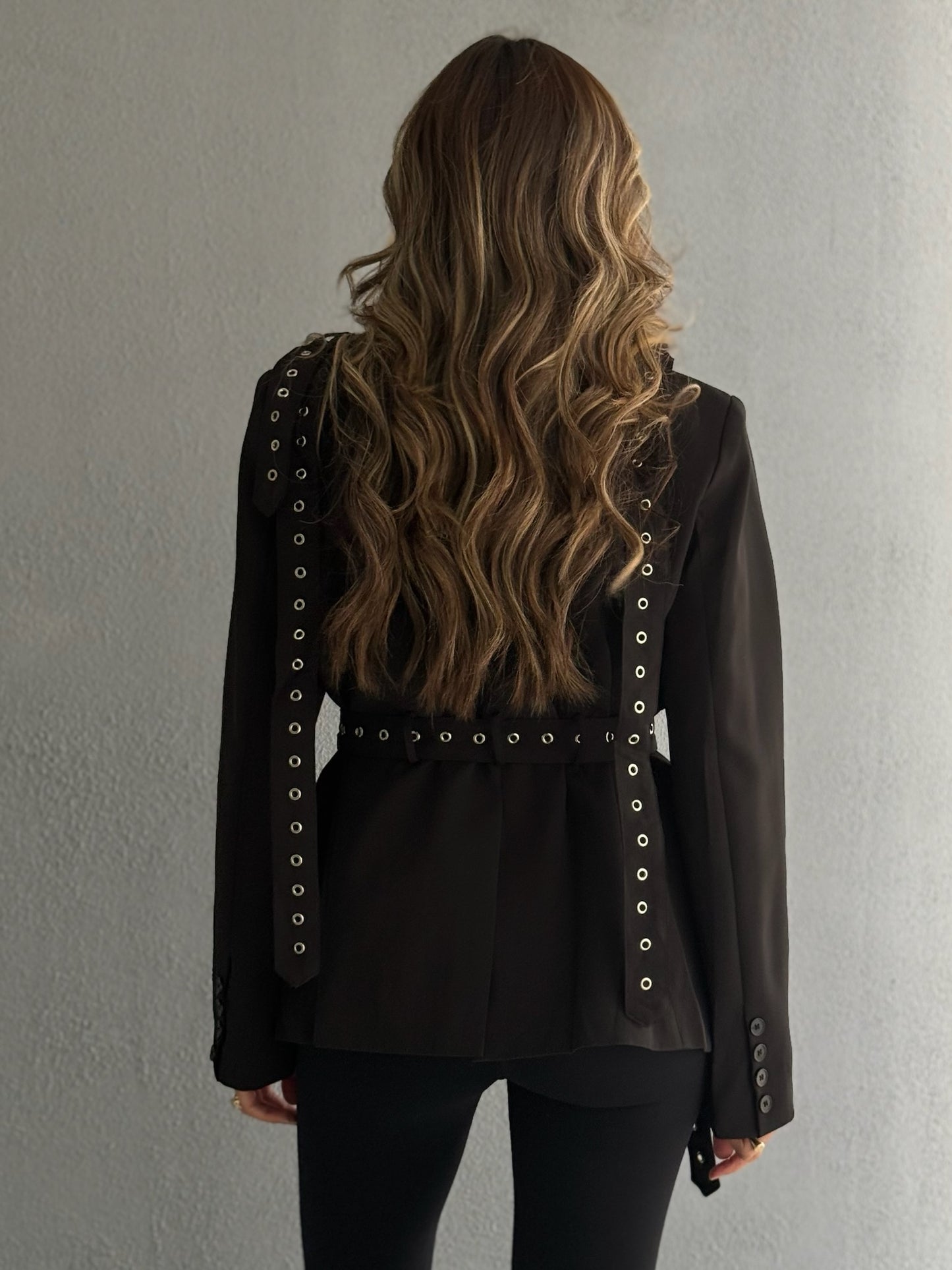 7646 بليزر أسود للنساء