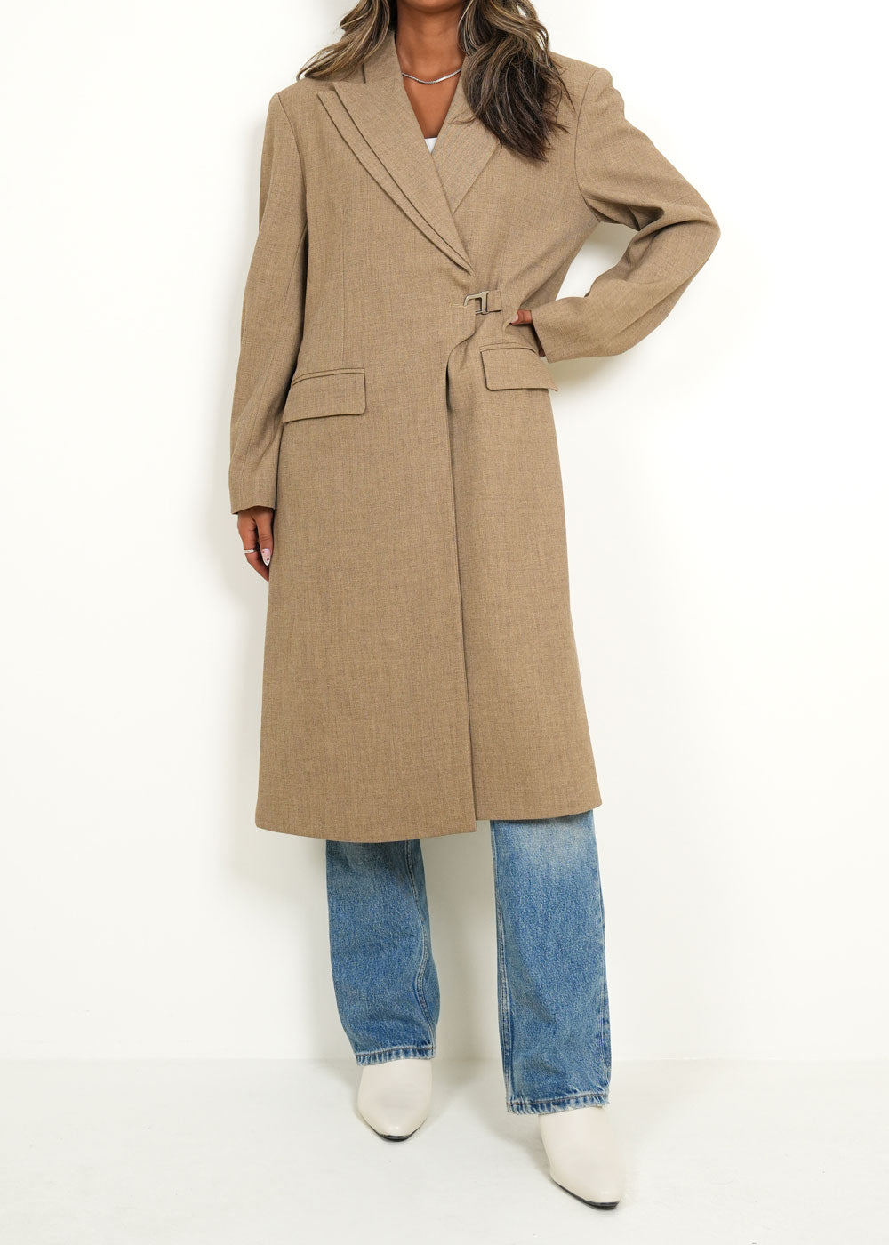 7591 Khaki Coat For Women