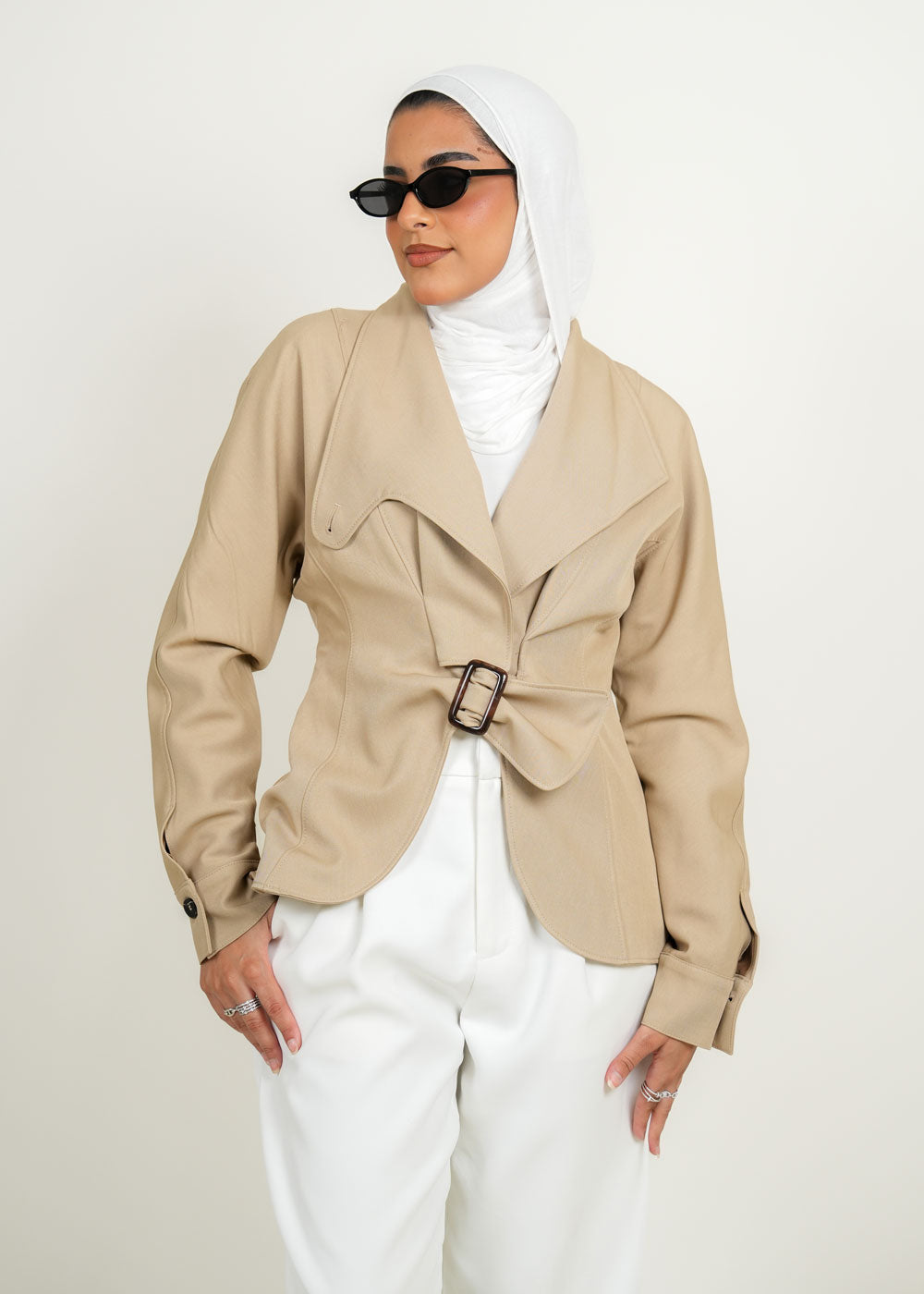 بلوزة كاكي نسائية رقم 7947