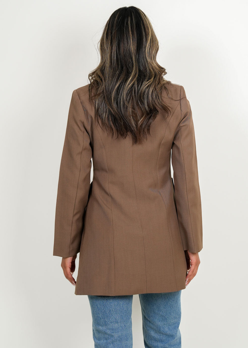 7973 Brown Blazer For Women